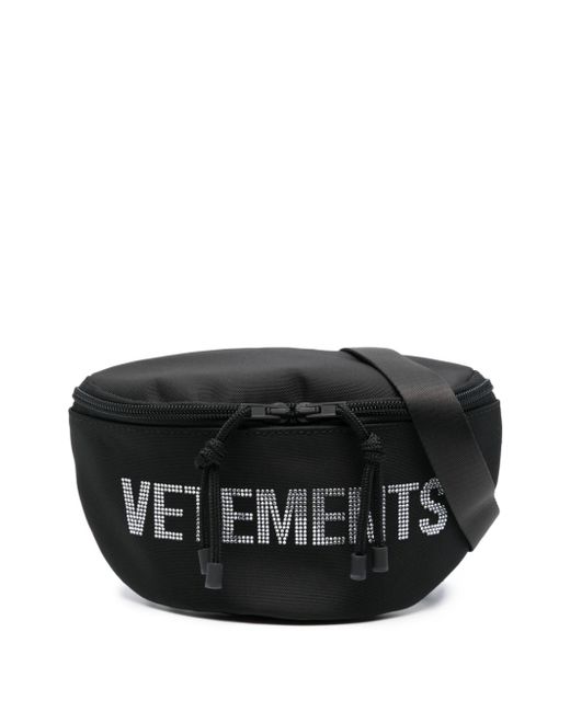 Vetements crystal-embellished-logo belt bag
