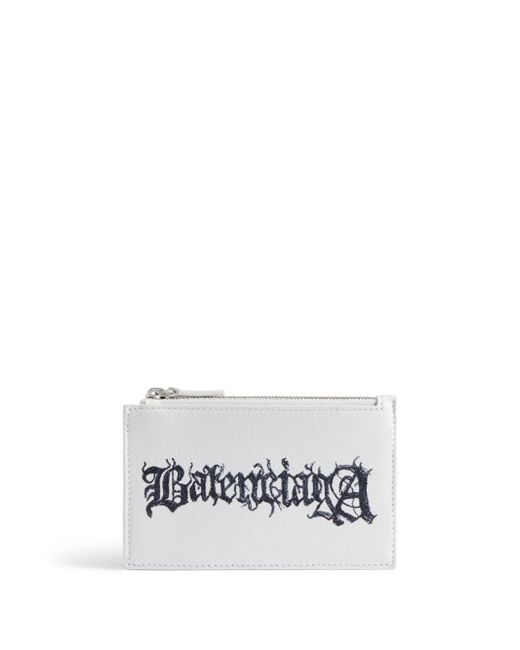 Balenciaga logo-print leather wallet