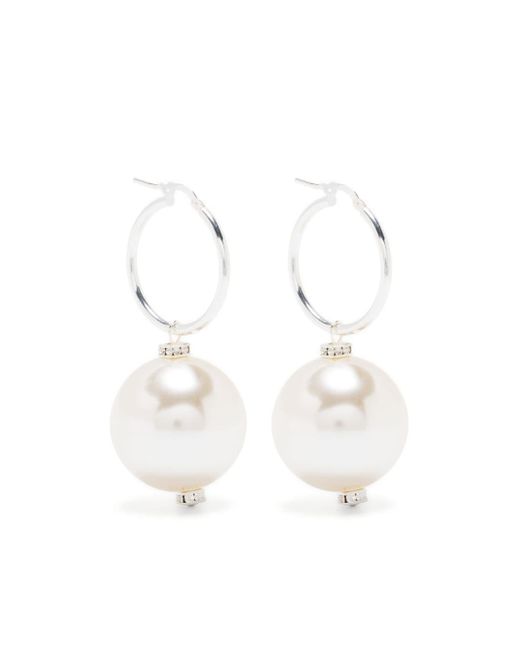 Magda Butrym Mini hoop pearl earrings