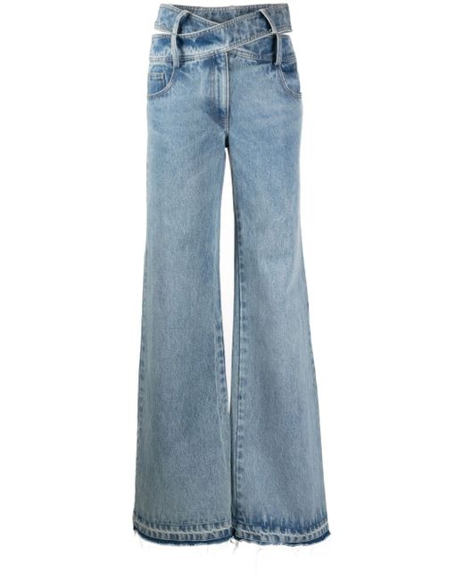 Monse criss-cross high-rise wide-leg jeans