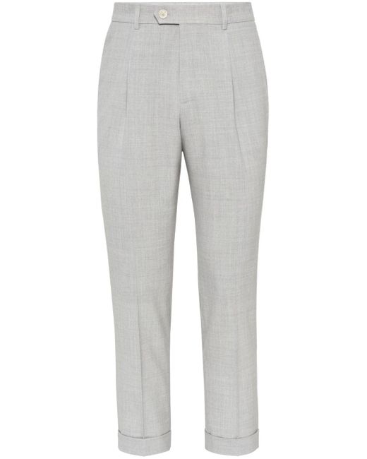 Brunello Cucinelli slim tailored-cut trousers