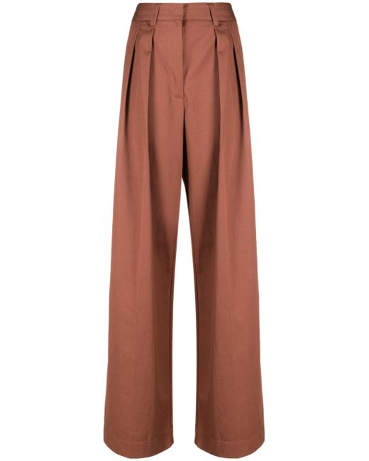 Forte-Forte pleated wide-leg trousers