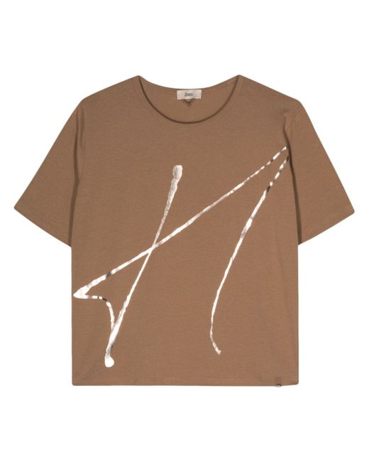 Herno abstract-print cotton T-shirt