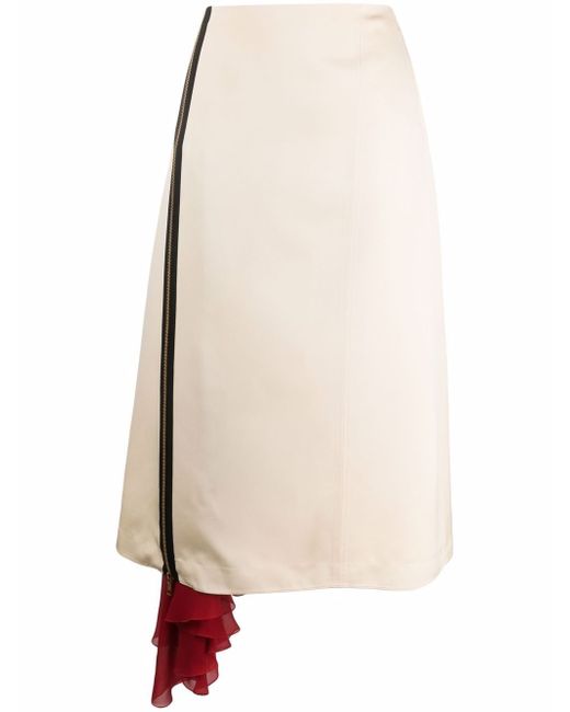 Gucci pleated-front midi skirt