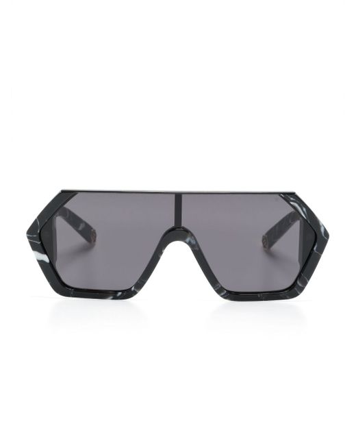 Philipp Plein marbled-pattern oversize-frame sunglasses