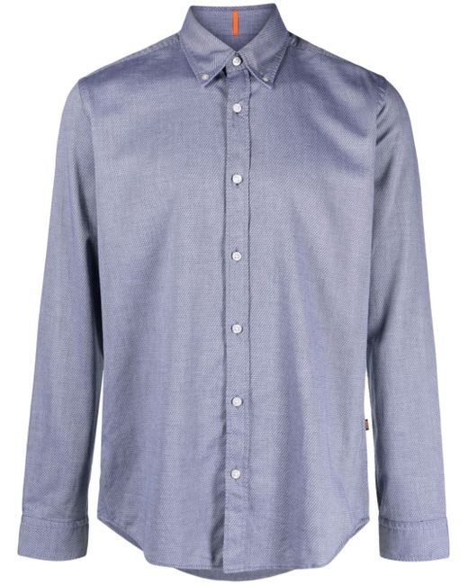 Boss pattern-jacquard shirt