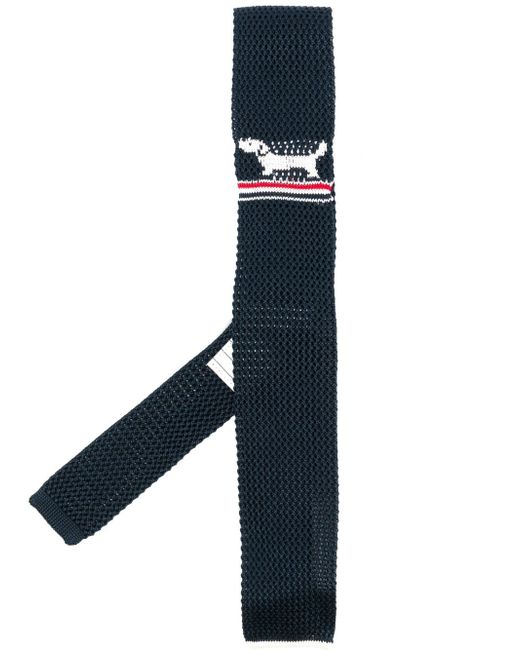 Thom Browne Hector pointelle knitted tie