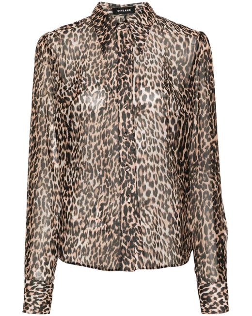 Styland leopard-print shirt