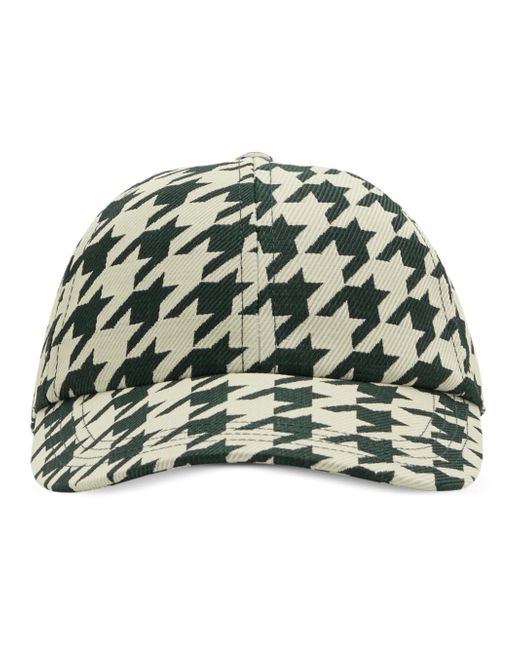 Burberry Houndstooth-pattern cotton cap
