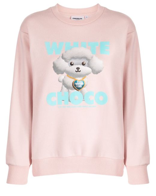 Chocoolate graphic-print cotton sweatshirt