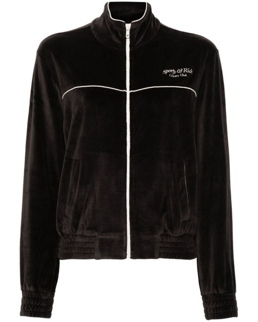 Sporty & Rich velour zip-up jacket