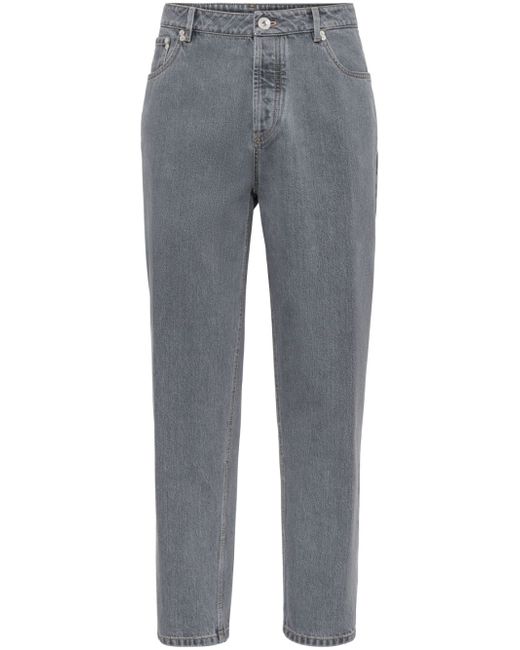 Brunello Cucinelli Grayscale straight-leg jeans
