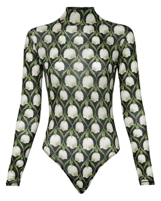 Agua by Agua Bendita Cayena Perla floral-print bodysuit