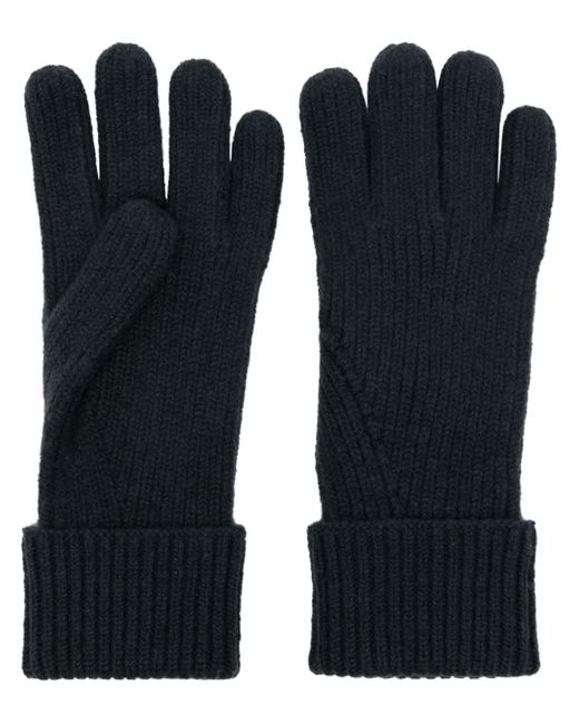 N.Peal ribbed-knit organic-cashmere gloves