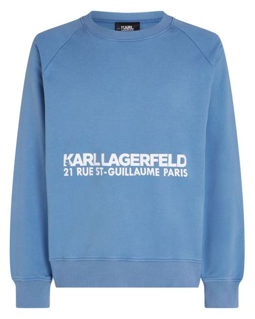 Karl Lagerfeld logo-print organic-cotton sweatshirt