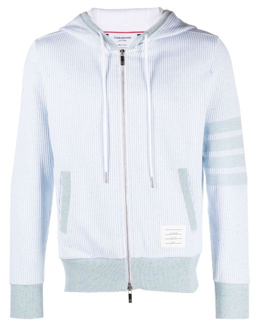 Thom Browne -Bar stripe zip-up hoodie