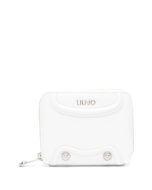 Liu •Jo logo-lettering zip-up wallet