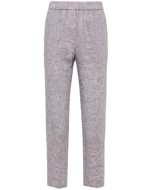 Peserico cropped linen trousers