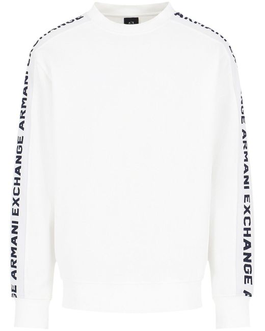 Armani Exchange logo-strap crew-neck sweatshirt