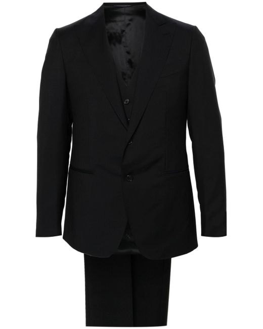 Caruso single-breasted wool suit