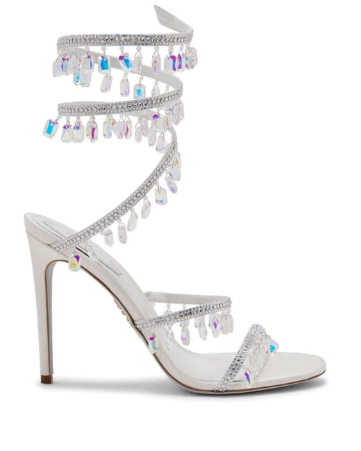 Rene Caovilla Chandelier 105mm crystal-embellished sandals
