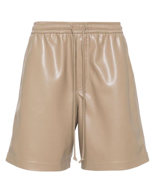 Nanushka elasticated-waist faux-leather shorts
