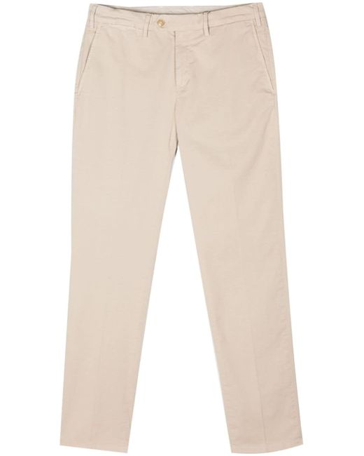 Canali twill-weave chino trousers