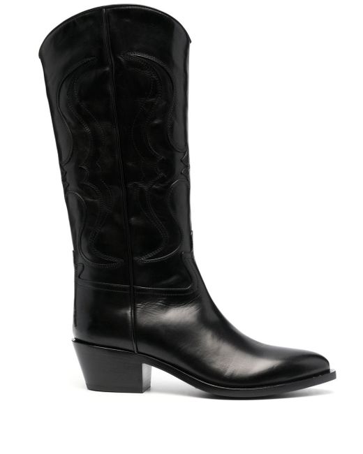 Sartore knee-high leather cowboy boots