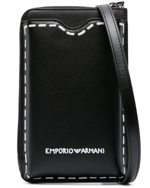 Emporio Armani logo-print wallet phone pouch