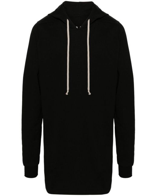 Rick Owens mid-length organic-cotton hoodie