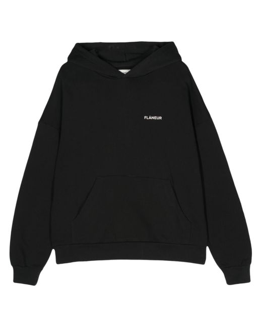 Flâneur logo-raised hoodie