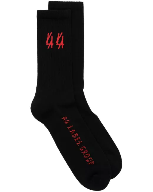 44 Label Group logo-intarsia ribbed socks