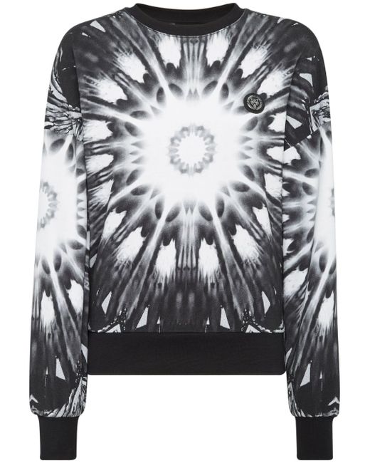 Plein Sport kaleidoscopic-print cropped sweatshirt