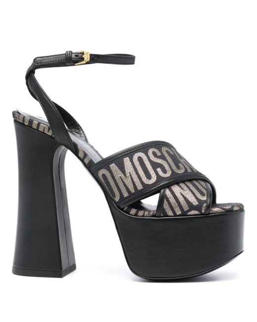Moschino logo-jacquard 140mm sandals