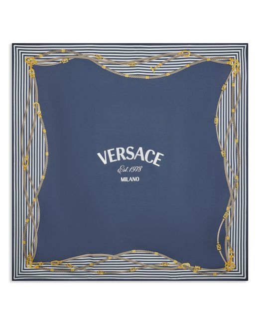 Versace logo-print scarf