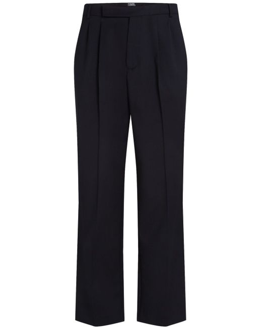 Karl Lagerfeld logo-embroidered tailored trousers