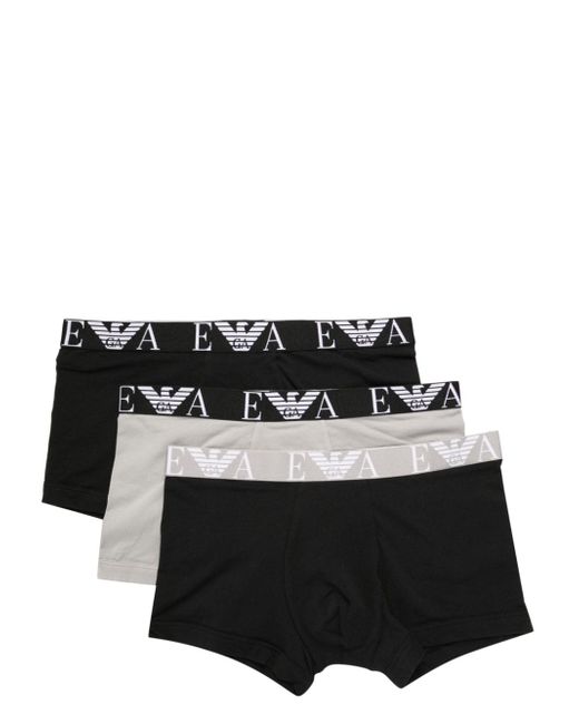 Emporio Armani logo-waistband cotton briefs pack of three