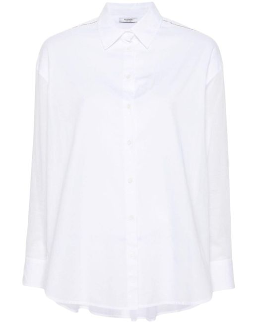 Peserico rhinestone-embellished cotton shirt