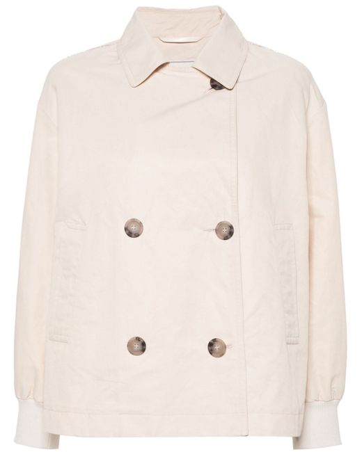 Peserico double-breasted trench jacket
