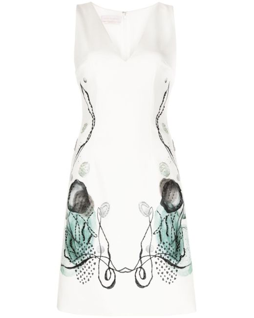 Saiid Kobeisy abstract-print sleeveless dress