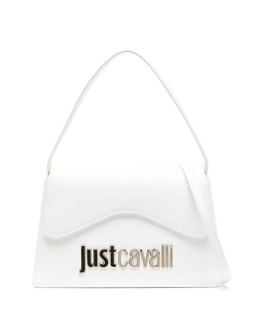 Just Cavalli logo-lettering faux-leather tote bag