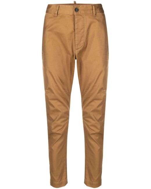 Dsquared2 mid-rise tapered chino trousers