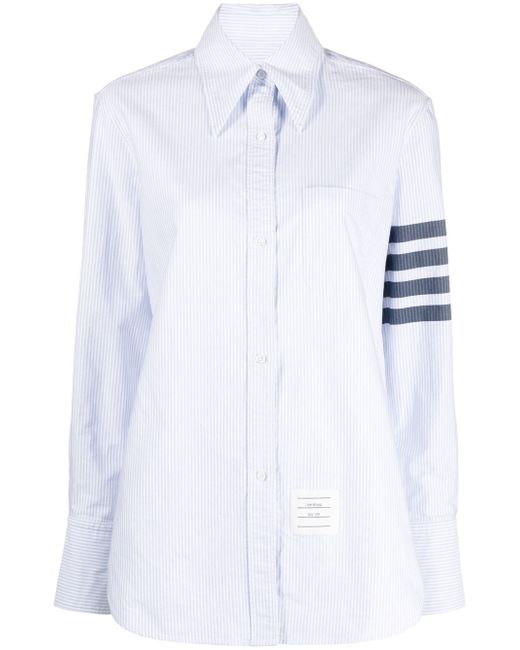 Thom Browne 4-Bar stripe easy-fit shirt