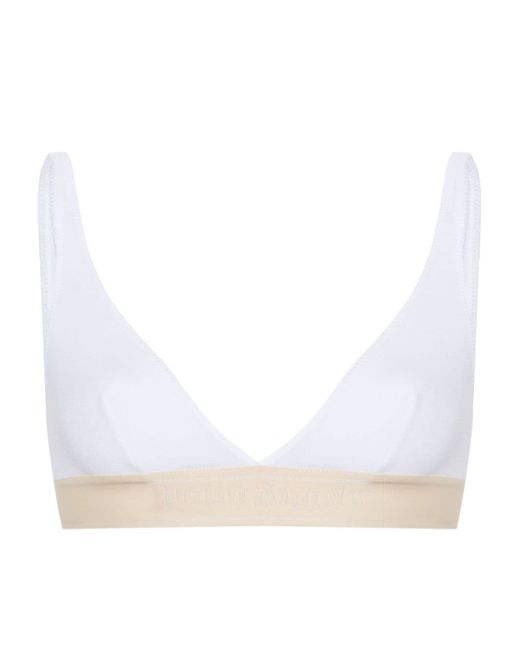 Palm Angels logo-tape triangle bra