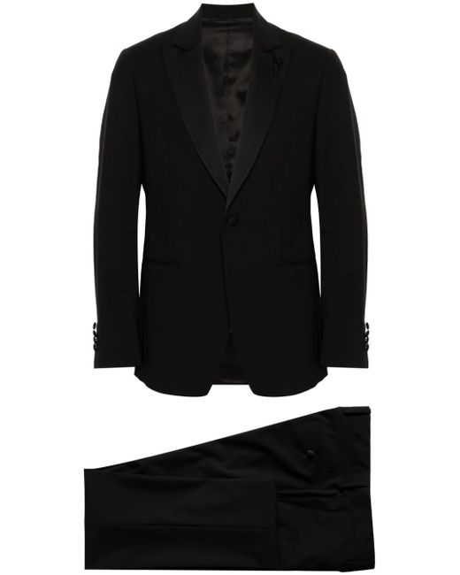 Lardini single-breasted wool-blend suit