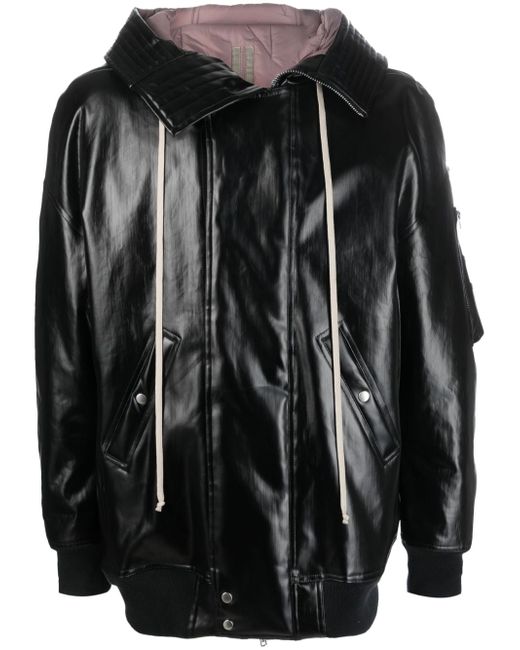Rick Owens oversized hooded bomber jacket