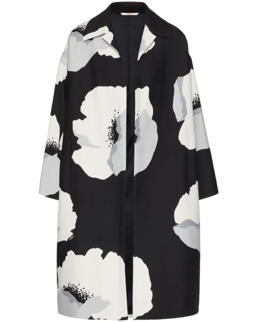 Valentino Garavani Crepe Couture floral-print coat