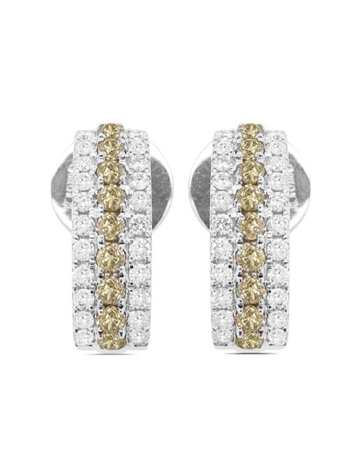 HYT Jewelry 18kt white gold diamond half-hoop earrings
