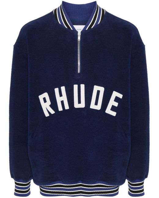 Rhude logo-patch zipped sweatshirt