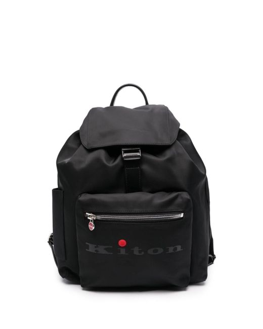 Kiton logo-print backpack